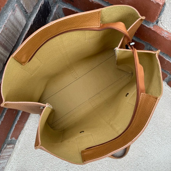 LE BORSE DI GIULIA 🇮🇹 Genuine Leather Made in Italy Large Tote Bag in Camel - Picture 9 of 14
